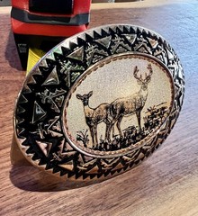 Western Belt Buckles Mens Deer