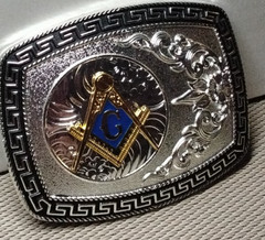 MASONIC Western Cowboy Belt Buckle Hebilla Vaquera MASONICA
