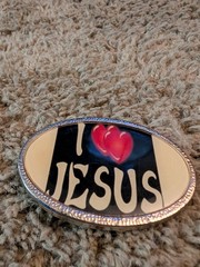 I Love Jesus Belt Buckle, Jesus, Jesus Belt Buckle, Jesus Loves Me Belt Buckle