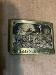 Chama, New Mexico Locomotive 146 of 750 Solid Bronze Silverton Belt Buckle