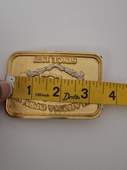 Vintage 1985 Oklahoma Opry Gold Metal Solid Brass Belt Buckle Cowboy Western