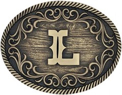 Montana Silversmiths Filigree Initial Attitude Belt Buckle