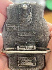 Vintage Great American Buckle Co. Pewter 1983 Eagle Belt Buckle Enamel QD1243