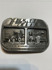Vintage Lewis H Worrad Co. 33 Years Of Service Belt Buckle Gas Elec Telephone