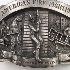 1986 American Fire Fighter Commemorative Belt Buckle #549/5000 Made In the US