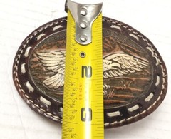 Leather Flying Eagle Belt Bukle, Stamped, Quality Made