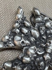 Skull & Cross Belt Buckle # 4640 Great American Products Texas Skulls