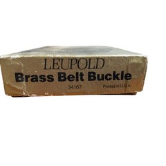 Vintage Leupold Sights Solid Brass Belt Buckle 34167 Original Box