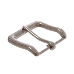1 1/2&Prime; (38 mm) Single Prong Square Belt Buckle Antique Silver