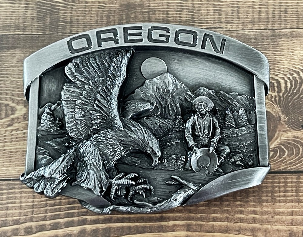 1984 Vintage Gold Rush Oregon Trail Siskiyou Belt Buckle