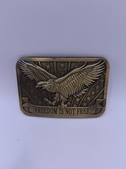 Sponsor 2014 Flying Eagle Freefom Is Not Free W Stars Stripes Metal Belt Buckle