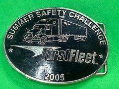 Summer Safety Challenge First Fleet 05 Driver Truckers Safety Award Belt Buckle