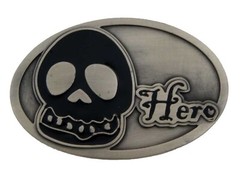 skull skeleton antiqued vintage metal mens belt buckle halloween women costume