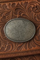 Oval Western Rope Belt Buckle Silver Metal Snap On Cowboy Rodeo Style Gift Tool