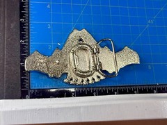 Guns Crown Shield Trucker Cadillac Grill Pink Enamel Belt Buckle Bottle Opener