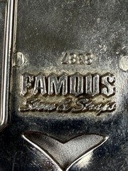 Vtg Y2K Famous Stars and Straps American Flag Cadillac Chrome Belt Buckle 8387