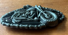 Motorcycle Belt Buckle Western Cowboy Motorcyclist Stunning