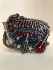 Country Music Nashville Guitar Banjo The Great American Buckle Co. Belt USA