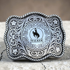 Custom Personalized Belt Buckle Monogrammed Western Buckle for Belts Wide 1.5&Prime;