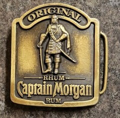 Captain Morgan Belt Buckle In Package, New Never Used 1990s