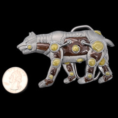 Robotic Bear Steampunk Fantasy Mechanical Sci-Fi Belt Buckle