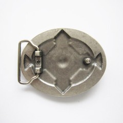 Oval Cross Celtic Knot Southwest Metal Belt Buckle