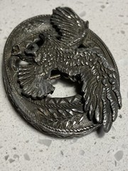 Vintage Belt Buckle Western Cowboy Nature Eagle Birds 90’s Pewter Buckle Rare