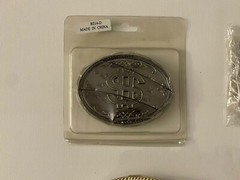 BRAND NEW 12 Belt Buckles (7 Letters, 2 Italy, 2 $ Knife Buckle, 1 Spider)
