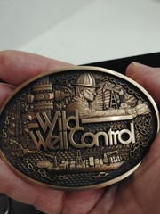 Wild Well Control Solid Bronze Belt Buckles – NOS in Boxes – Oilfield