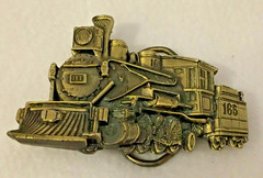 Train Belt Buckle The Great American Buckle Company Locomotive 1981 Vintage