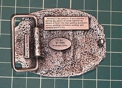 Vintage Belt Buckle, Welder, SISKIYOU Buckle Co. 1988 Williams Oregon, Welding