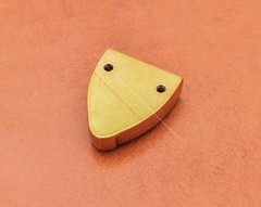 25MM Gold Plated Western Cowboy Prong Leathercraft 3-Piece Set Pin Belt Buckle