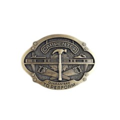 Vintage Bronze Plated Carpenter Trades Belt Buckle Boucle de Ceinture