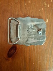 Jack Daniel&rsquo;s Tennessee Whiskey Logo Belt Buckle 80s Vintage RARE