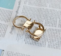 Salvatore Ferragamo Gold Alloy Horseshoe Buckle for 34-35mm leather strap