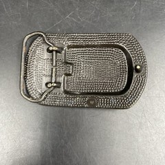 Vintage Texture Brass Horse Head Horseshoe Wetsern Belt Buckle Equestrian