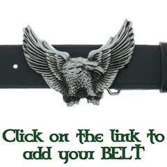 Flying Eagle Belt Buckle Cowboy Western Indian American Eagle Pewter Finish