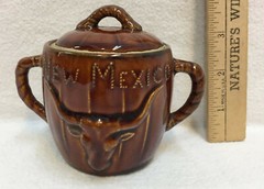 Belt Buckle Long Horn Cattle Cow Bull Aluminum Copper Plated Cowboy & Sugar Bowl