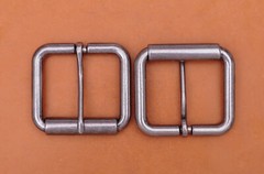 2&Prime; (51mm) Mens Roller Belt Buckle Heel Bar Leather Belt Buckles Antique Silver