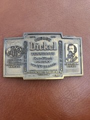 VINTAGE GEORGE DICKEL TENNESSEE SOUR MASH WHISKY BELT BUCKLE Only