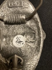 Great American Buckle Company Pewter Anchor w/Blue Enamel