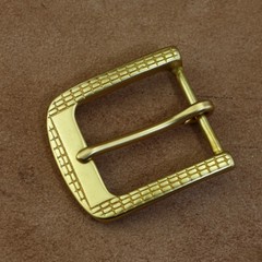 1.5&Prime; (38mm) Heavy Duty Brass Belt Buckle Single Tooth Square Gold Replacement