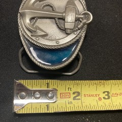 Great American Buckle Company Pewter Anchor w/Blue Enamel