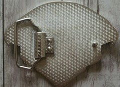 Oker Brand ~ Silver & Black ~ Skull Design Belt Buckle ~ 4.25&Prime; Wide x 3.25&Prime; Tall