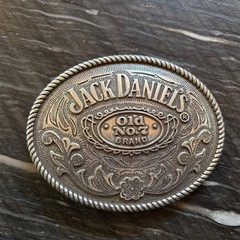 Jack Daniels Belt Buckle Old No 7 Brand Silver Tone #5008JD 2005 Oval 4 x 3
