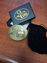 Vintage NRA Brass Golden Eagles Belt Buckle Commemorative Series NIB