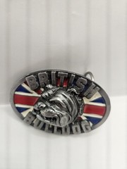 British Bulldog Union Jack Belt Buckle UK Biker England Great Britain