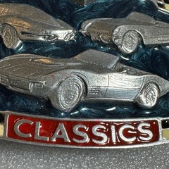 Corvette Classics Belt Buckle Metal Cars Racing Emblem Reissue