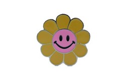 Unisex Belt Buckle Teen Women Fashion Yellow Flower Emoji Cartoon Kid Disco Ball
