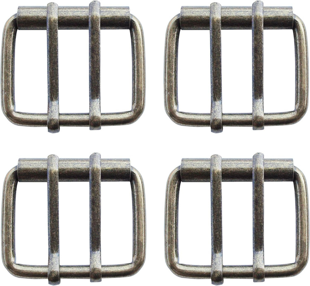 4 Pieces 40Mm Roller Belt Buckle,1½ Inch Double Pin DIY Leathercraft Hardware G
